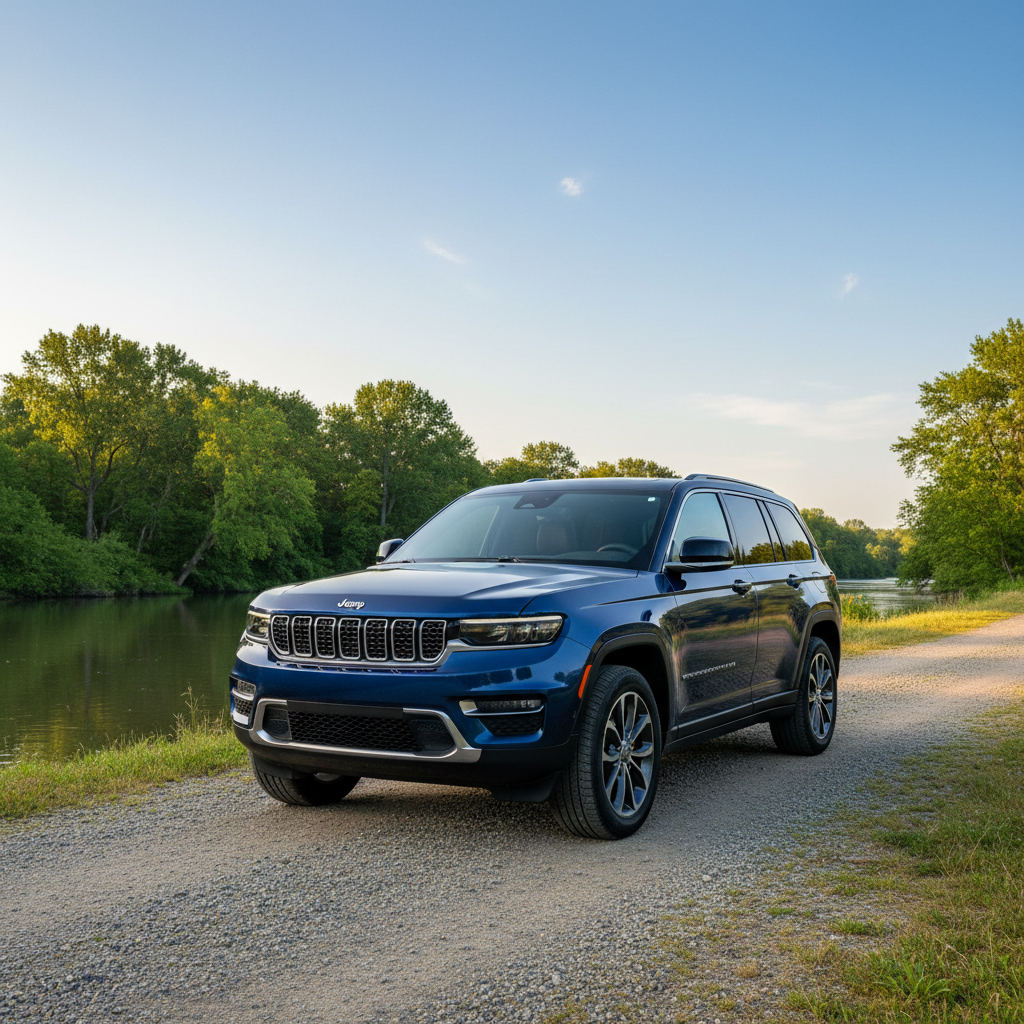 2026 Blue Jeep Grand Cherokee By The Lake