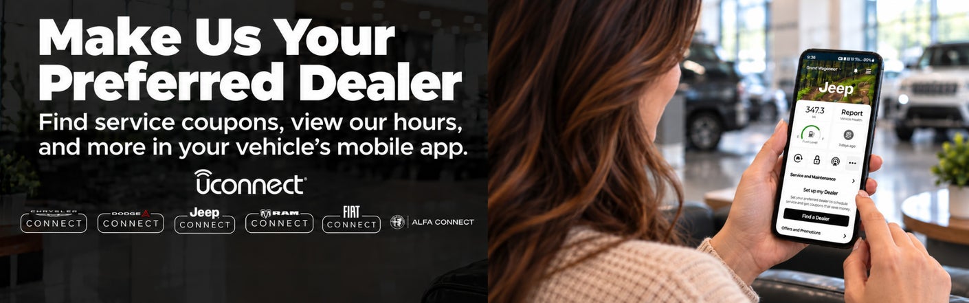 uconnect® make us your preferred dealer | Thomas Chrysler Dodge Jeep Ram of Highland in Highland IN