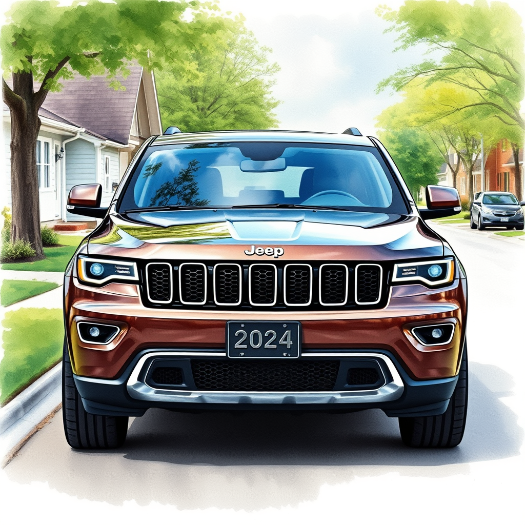 2024 Jeep Grand Cherokee parked on a suburban street