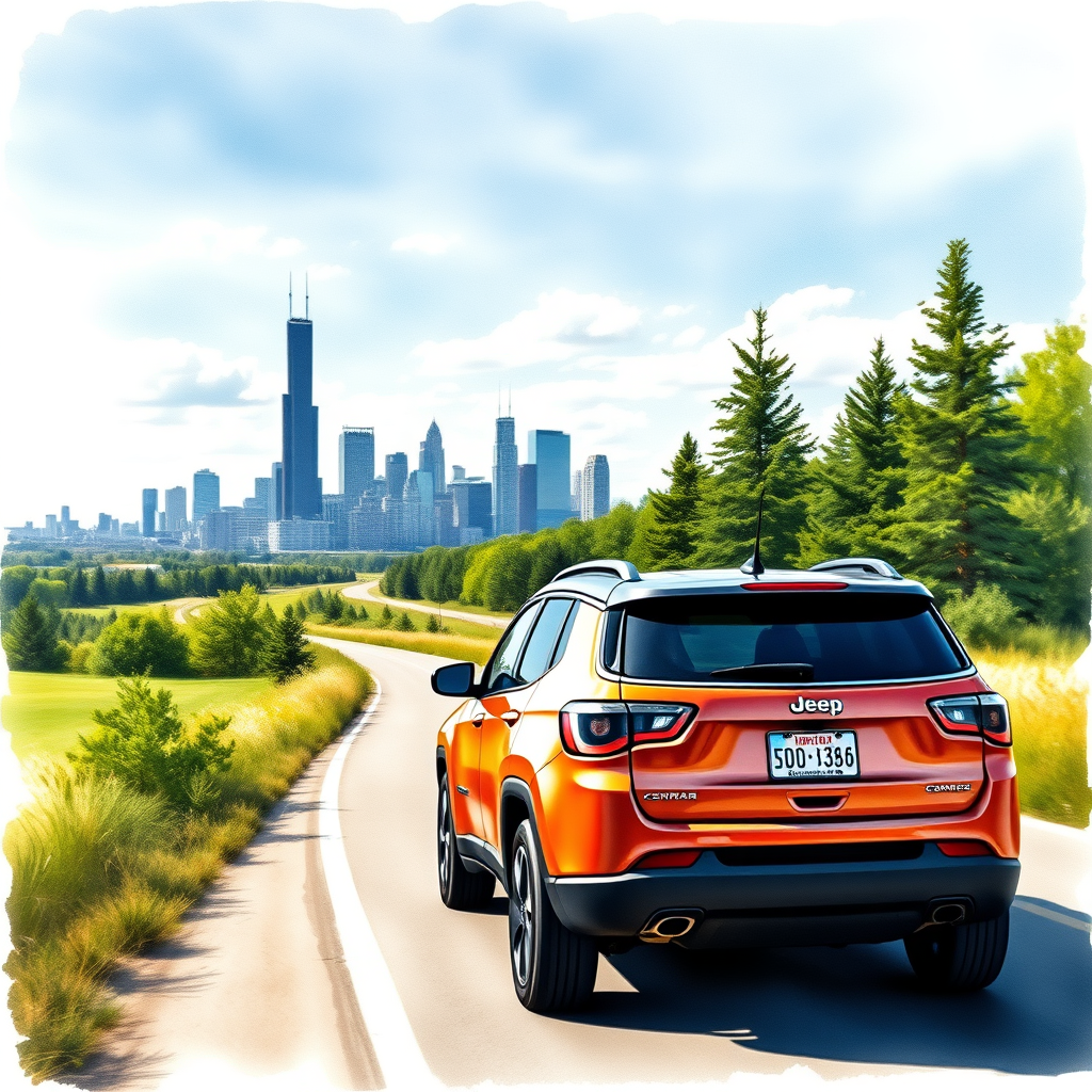 2026 Jeep Compass SUV on a scenic road