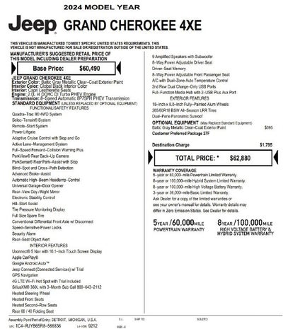 2024 Jeep Grand Cherokee 4xe
