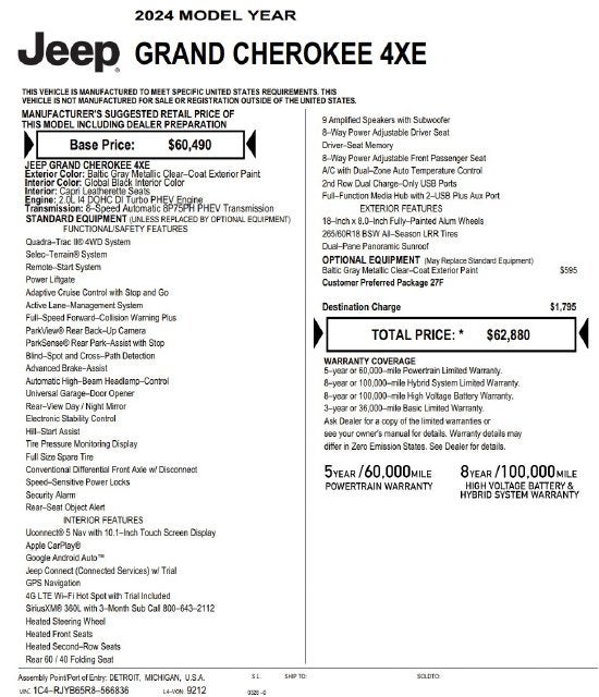 2024 Jeep Grand Cherokee 4xe
