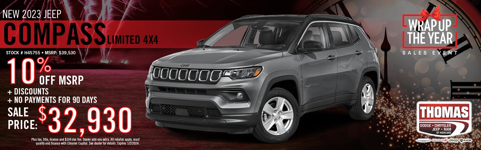  New 2023 Jeep Compass Buy Offer