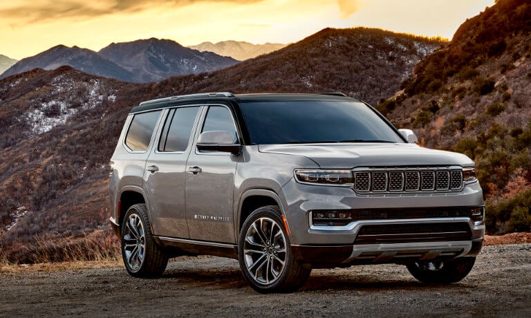 2023 Grand Wagoneer Exterior Mountains Sunset