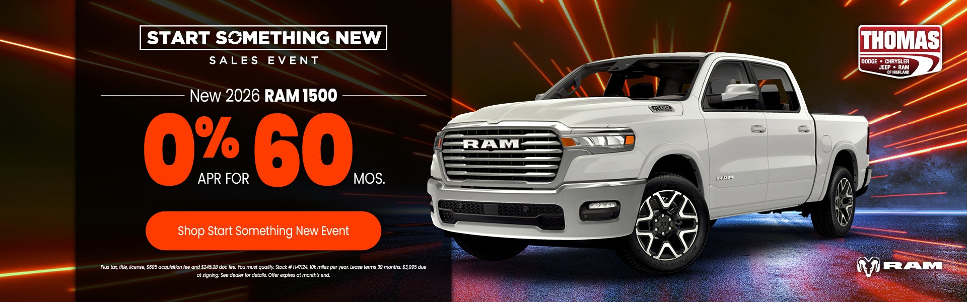 New 2026 Ram 1500 - 0% for 60 Months
