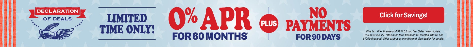 0 for 60 and No Payments - April 2026